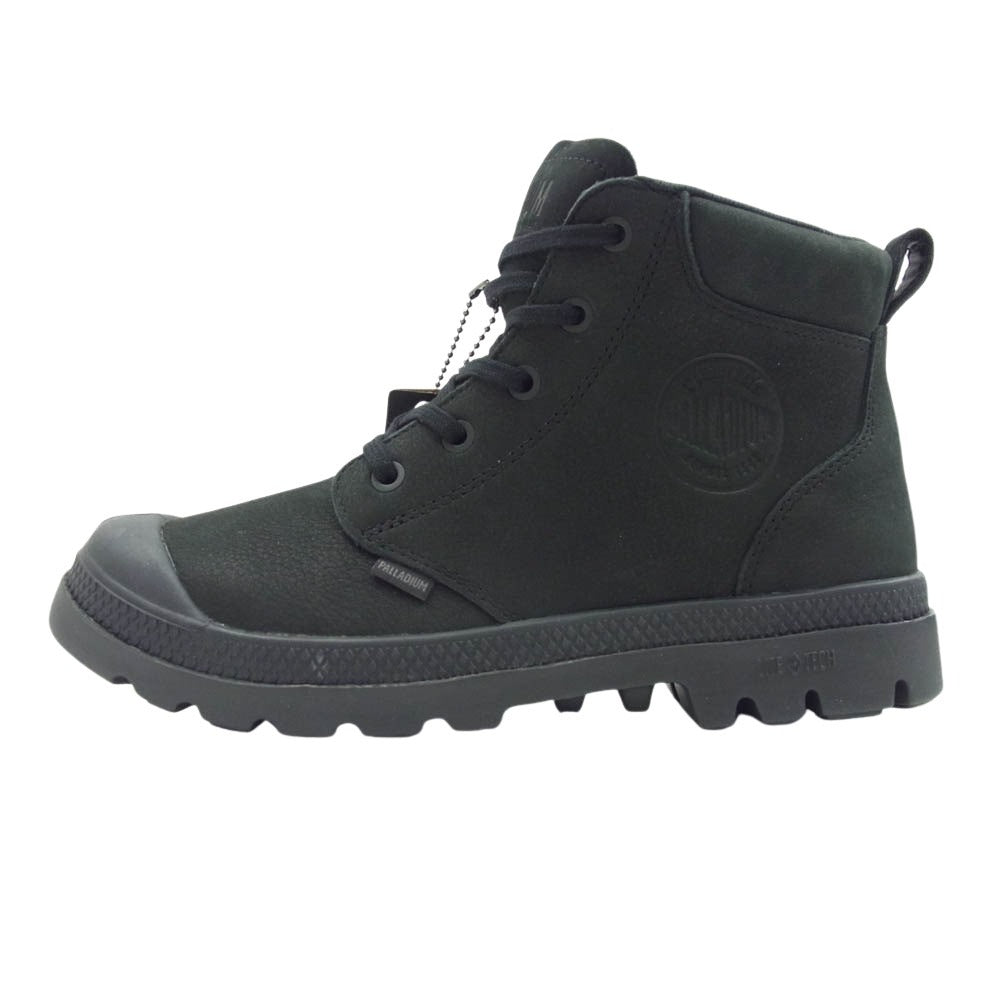 パラディウム 79027 008 PAMPA LITE+ WP+ LTH ZIP ジップ ブーツ スニーカー ブラック系 24.5cm【極上美品】【中古】