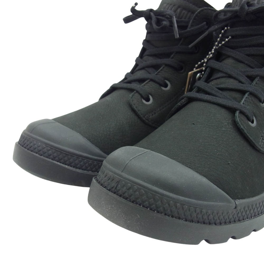 パラディウム 79027 008 PAMPA LITE+ WP+ LTH ZIP ジップ ブーツ スニーカー ブラック系 24cm【極上美品】【中古】