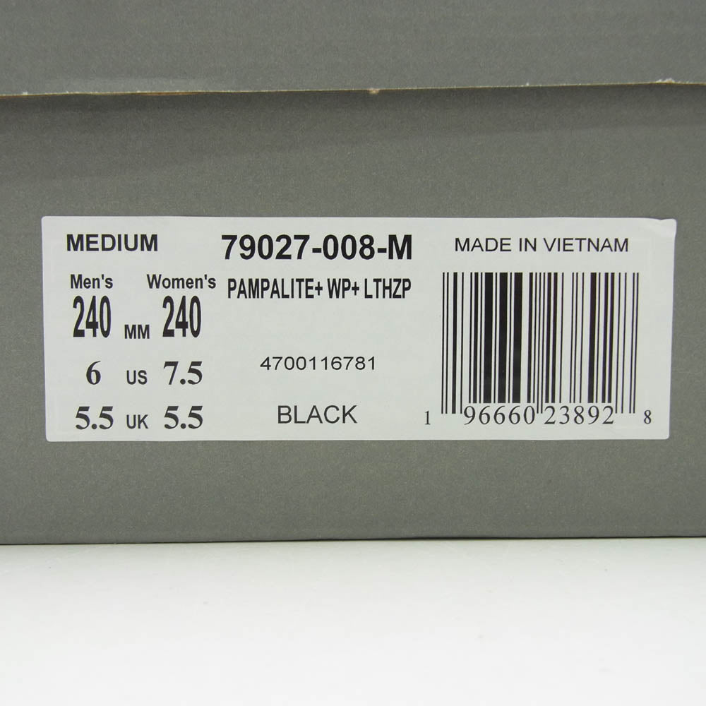 パラディウム 79027 008 PAMPA LITE+ WP+ LTH ZIP ジップ ブーツ スニーカー ブラック系 24cm【極上美品】【中古】