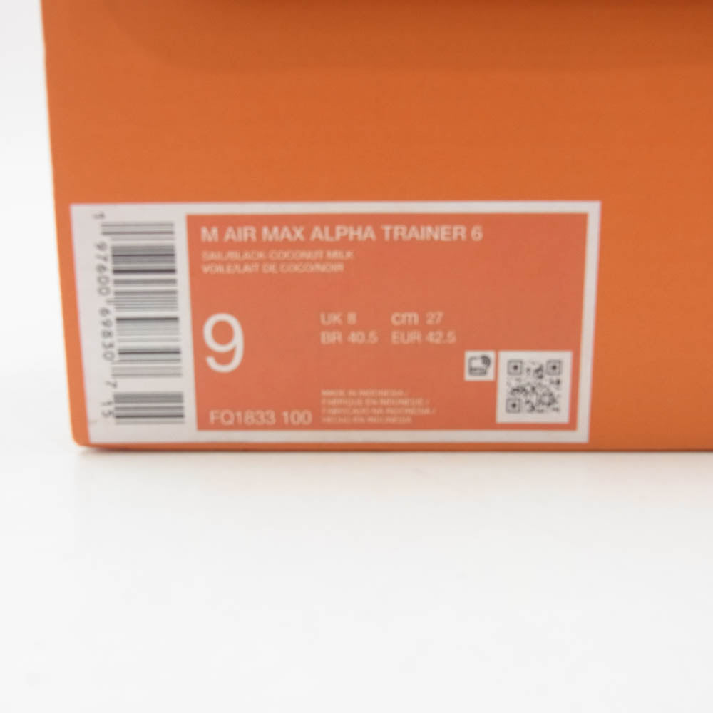 NIKE ナイキ FQ1833 100 AIR MAX ALPHA TRAINER 6 エア マックス アルファ トレーナー 6 ローカットスニーカー ホワイト系 ブラック系 27cm【極上美品】【中古】