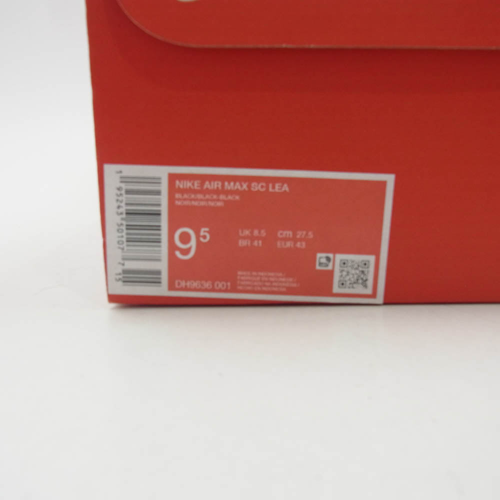 NIKE ナイキ DH9636-001 AIR MAX SC LEA エアマックス レザー ローカット スニーカー ブラック系 27.5cm【極上美品】【中古】