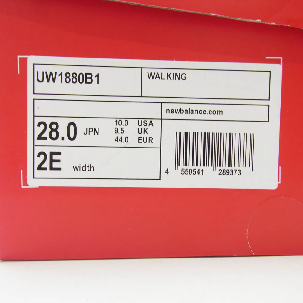 NEW BALANCE ニューバランス UW1880B1 Fresh Foam 1880 v1 B1 スエード ローカット スニーカー ブラック系 28cm【極上美品】【中古】