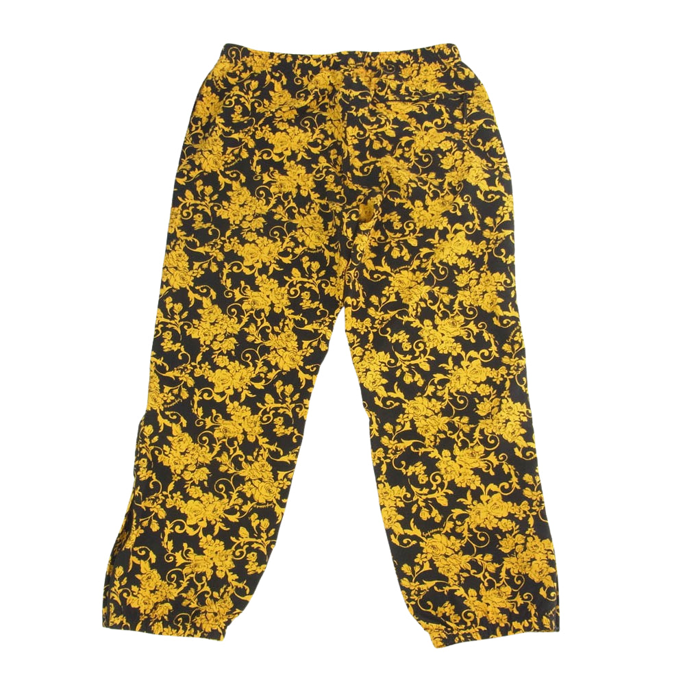 Supreme シュプリーム 20SS Warm Up Pant black Floral 総柄 ナイロン ウォームアップ パンツ ブラック系 イエロー系 M【中古】