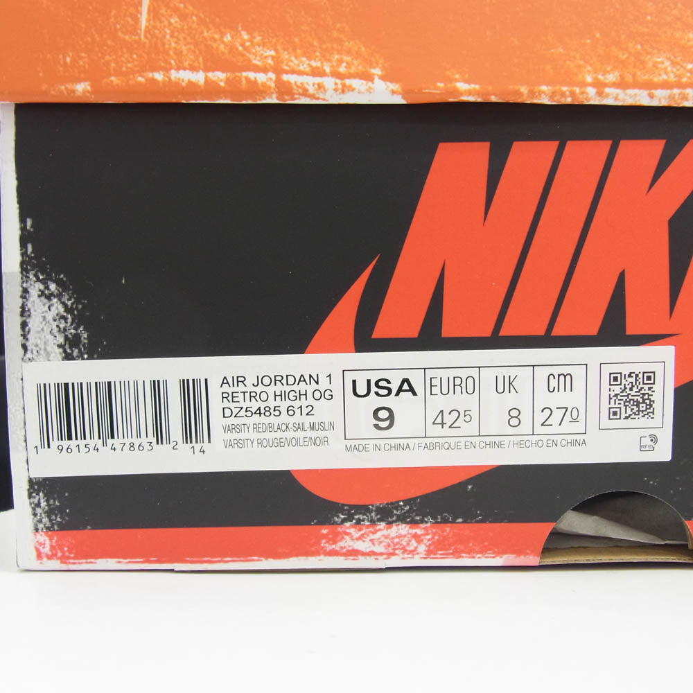 NIKE ナイキ DZ5485-612 Air Jordan 1 High OG Chicago エアジョーダン1 ハイ ロスト ファウンド シカゴ ホワイト系 レッド系 27.0cm【美品】【中古】