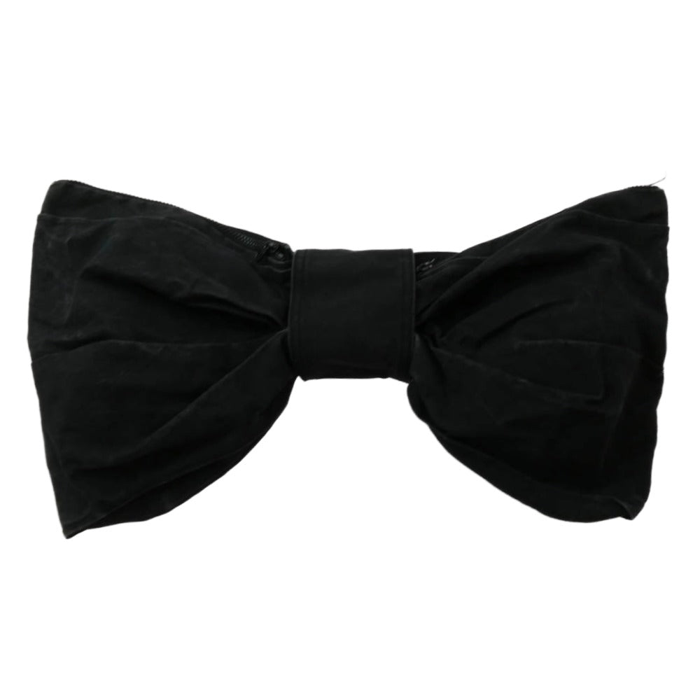 フーワット リボンデザイン デニム ウエストバッグ ブラック系【中古】