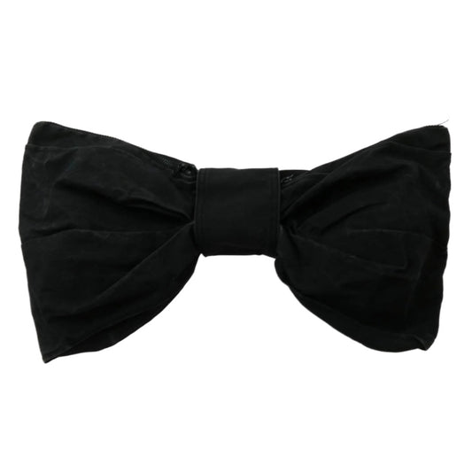 フーワット リボンデザイン デニム ウエストバッグ ブラック系【中古】