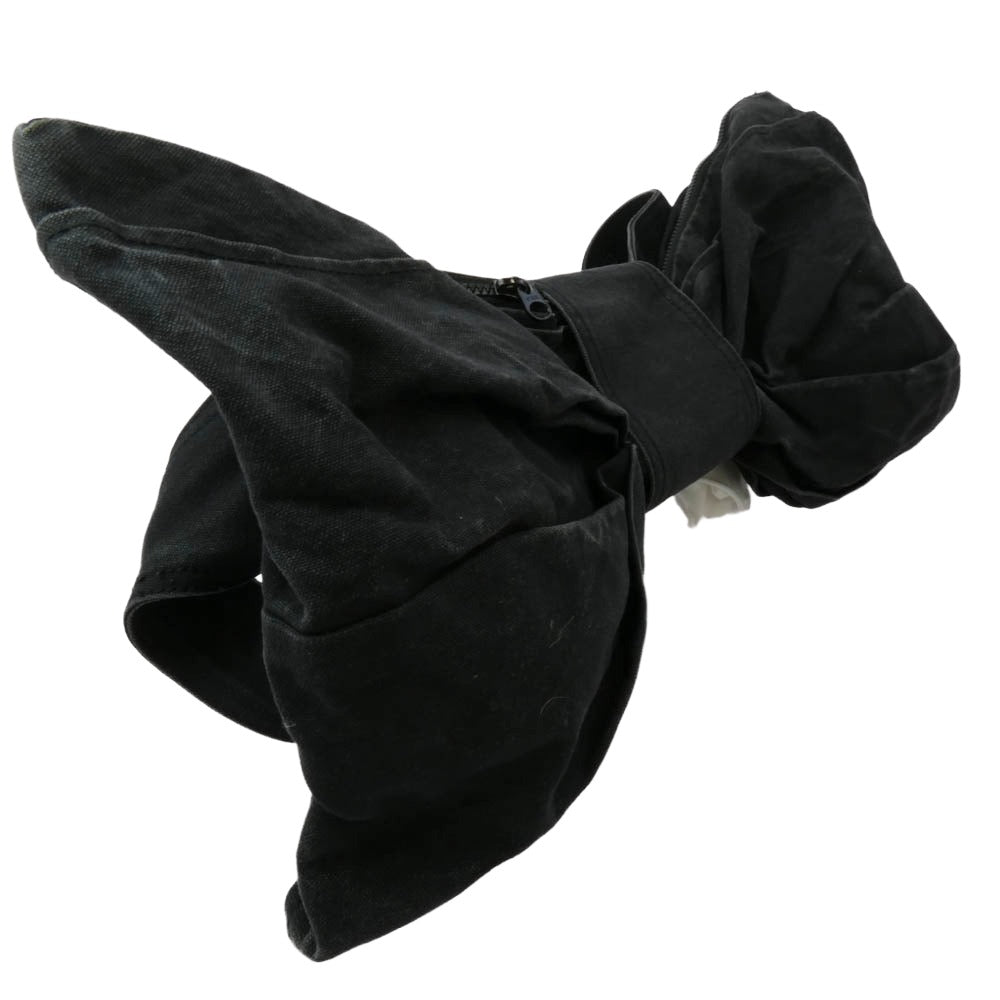 フーワット リボンデザイン デニム ウエストバッグ ブラック系【中古】