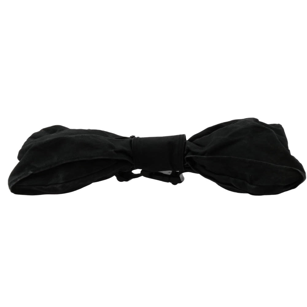 フーワット リボンデザイン デニム ウエストバッグ ブラック系【中古】