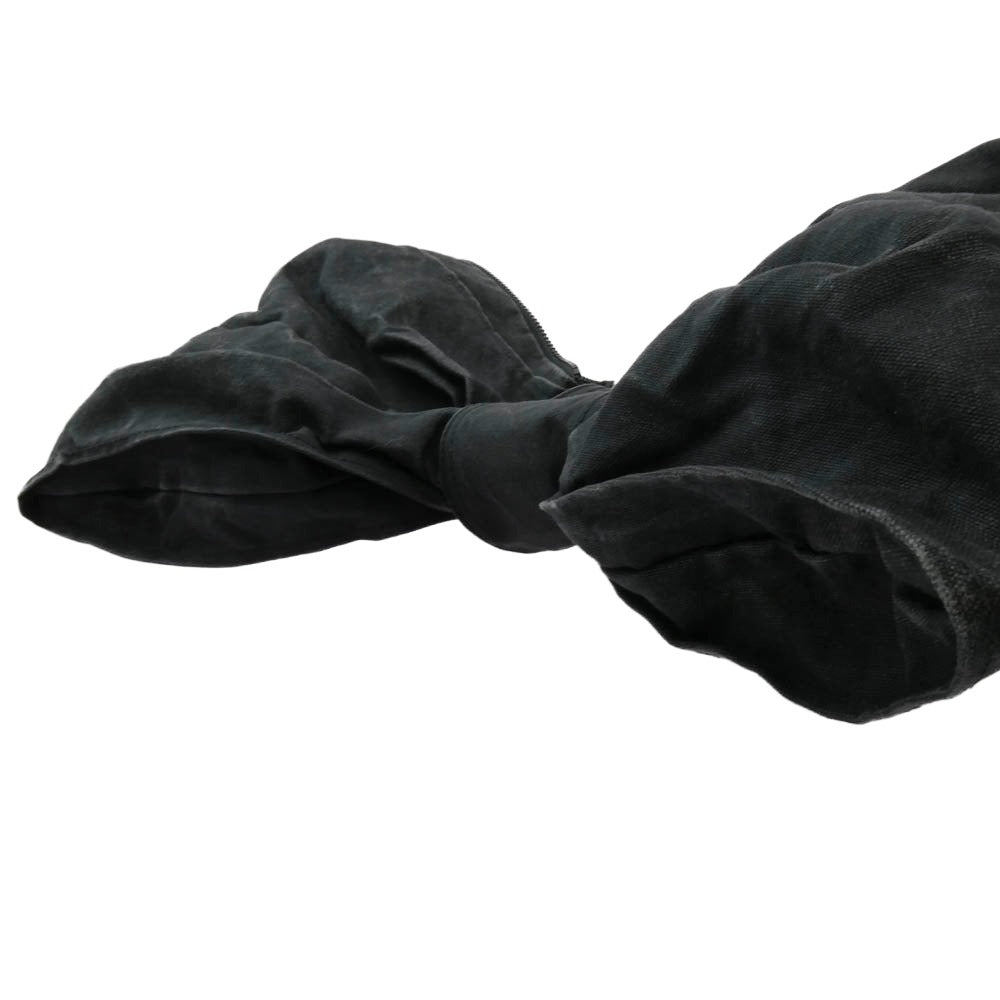 フーワット リボンデザイン デニム ウエストバッグ ブラック系【中古】