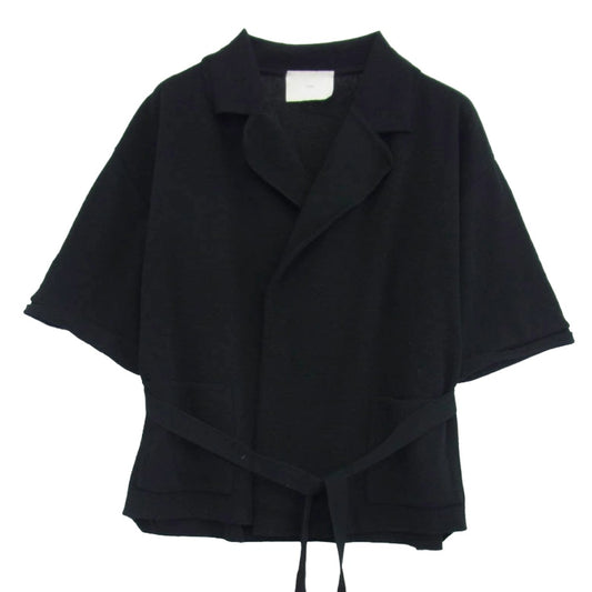 タン 19SS TN19SS022-B ハーフスリーブ 5分袖 ニット シャツ ジャケット ブラック系 FREE【中古】