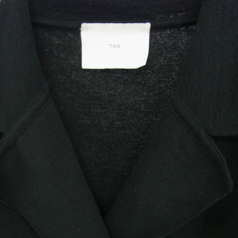 タン 19SS TN19SS022-B ハーフスリーブ 5分袖 ニット シャツ ジャケット ブラック系 FREE【中古】