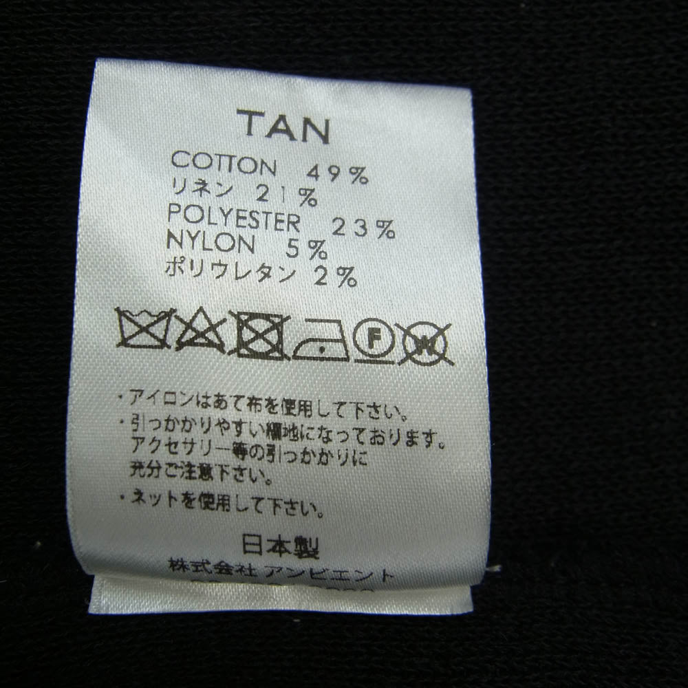 タン 19SS TN19SS022-B ハーフスリーブ 5分袖 ニット シャツ ジャケット ブラック系 FREE【中古】