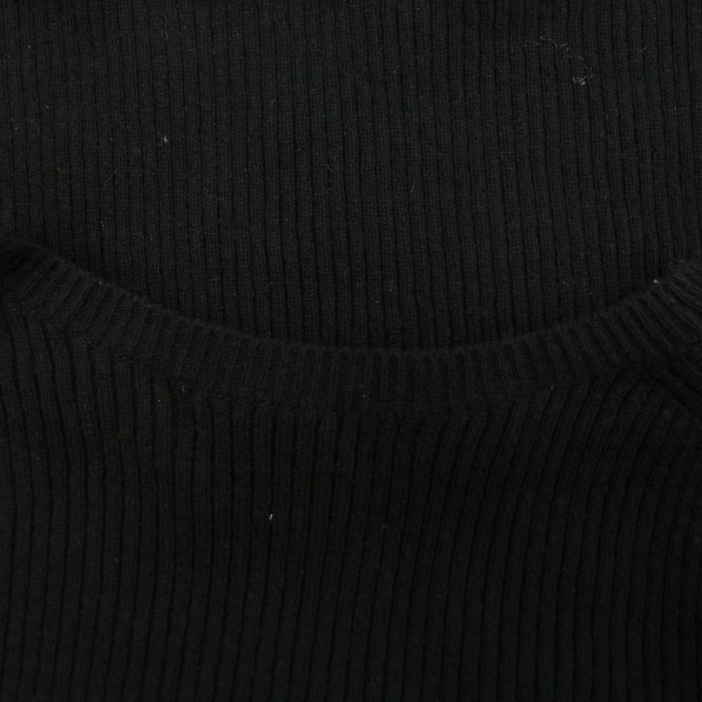 タン 21AW TN21AW003 フロントカットデザイン コンビネーション ニット トップス ブラック系 FREE【中古】