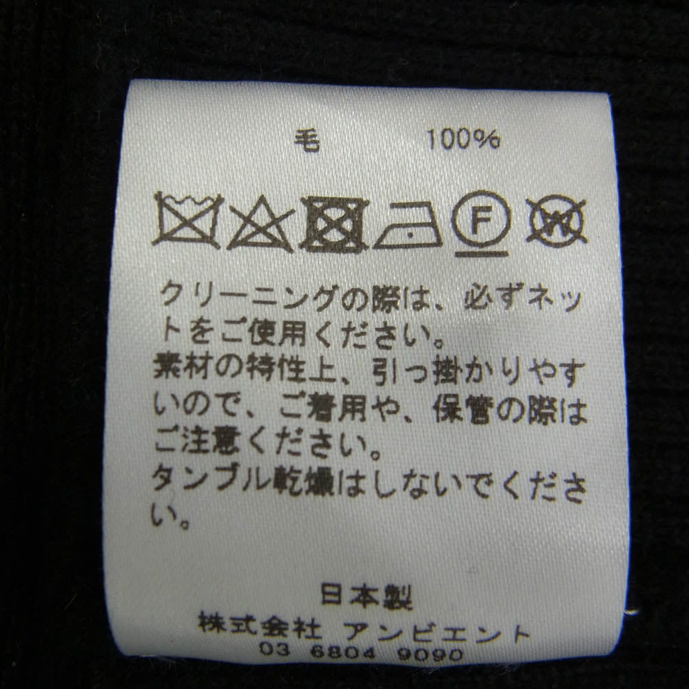 タン 21AW TN21AW003 フロントカットデザイン コンビネーション ニット トップス ブラック系 FREE【中古】