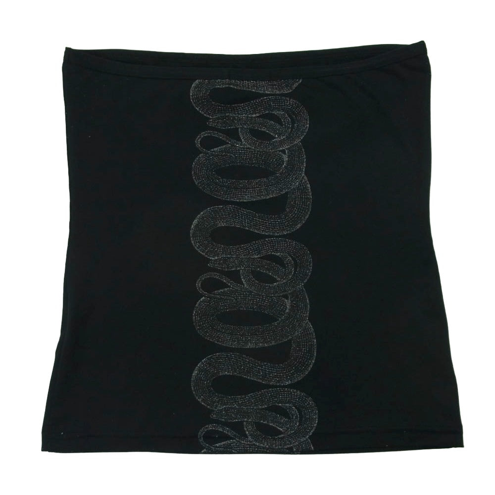 HYSTERIC GLAMOUR ヒステリックグラマー 3CR-0850 HYSTERICS ヒステリックス 90s スネーク ラメ チューブトップ ブラック系 FREE【中古】