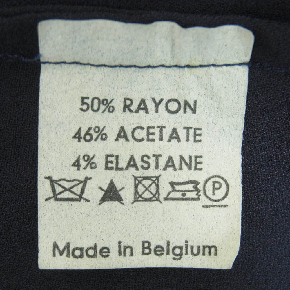 DRIES VAN NOTEN ドリスヴァンノッテン レーヨン オフネック 長袖 ロング ドレス ワンピース ネイビー系 36【中古】