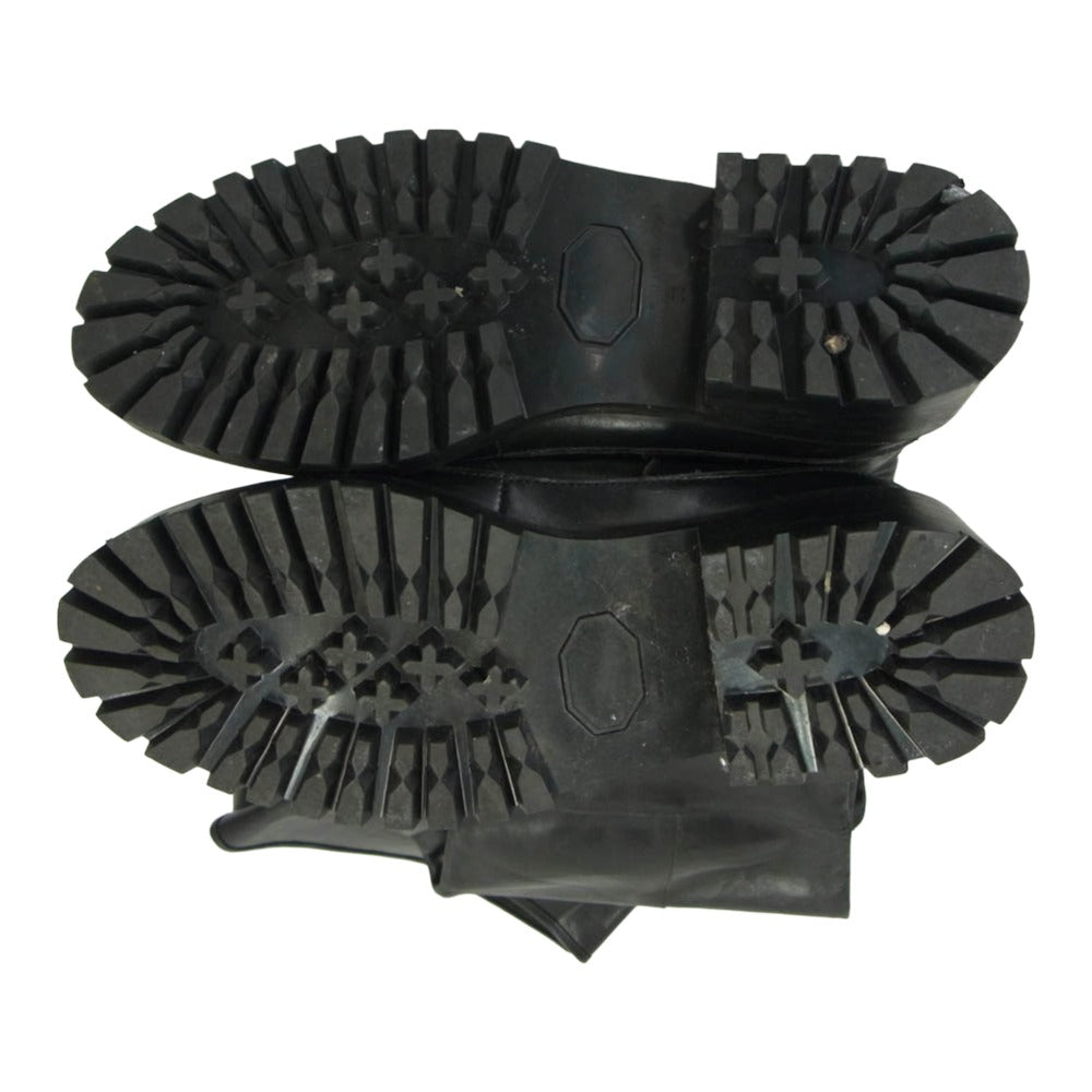 メゾンエウレカ HIP WADERS サイハイブーツ レザー ロングブーツ ブラック系 33【中古】