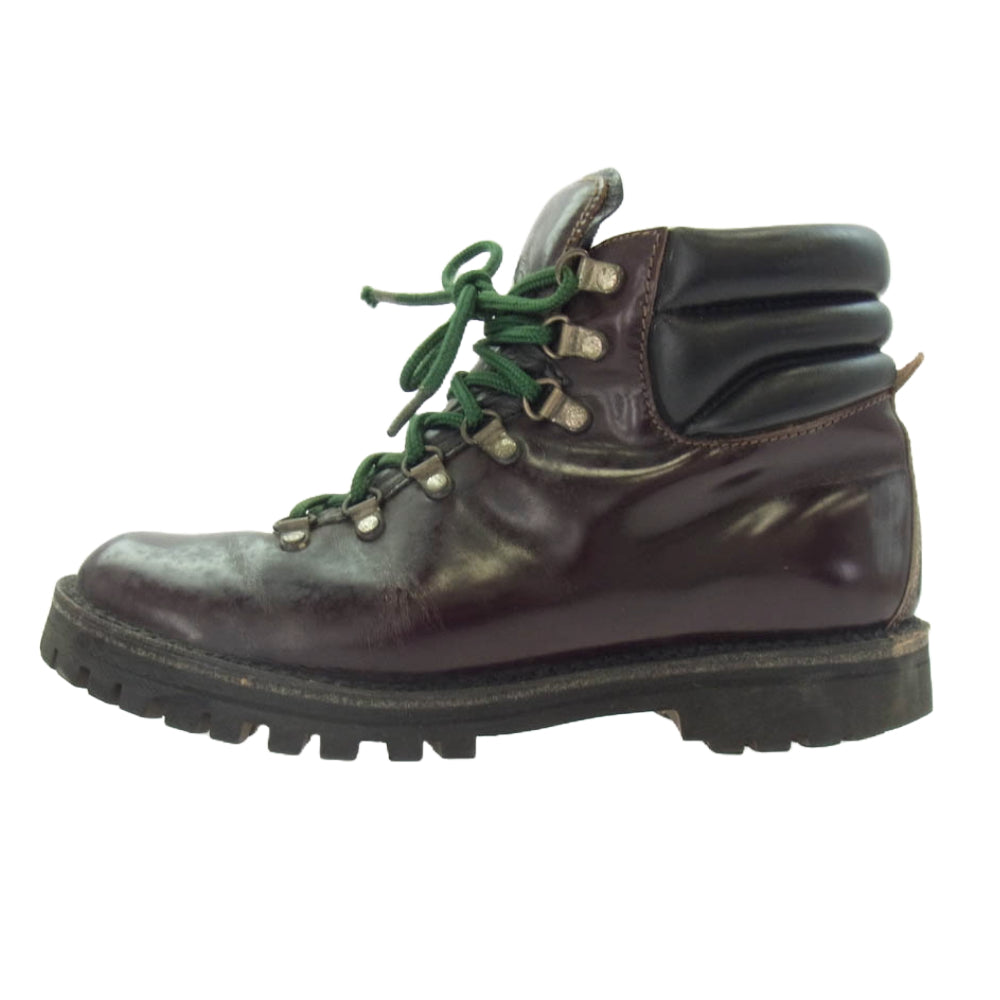 CEBO セボ コードバン 編み上げ レースアップ ブーツ ダークブラウン系 39【中古】