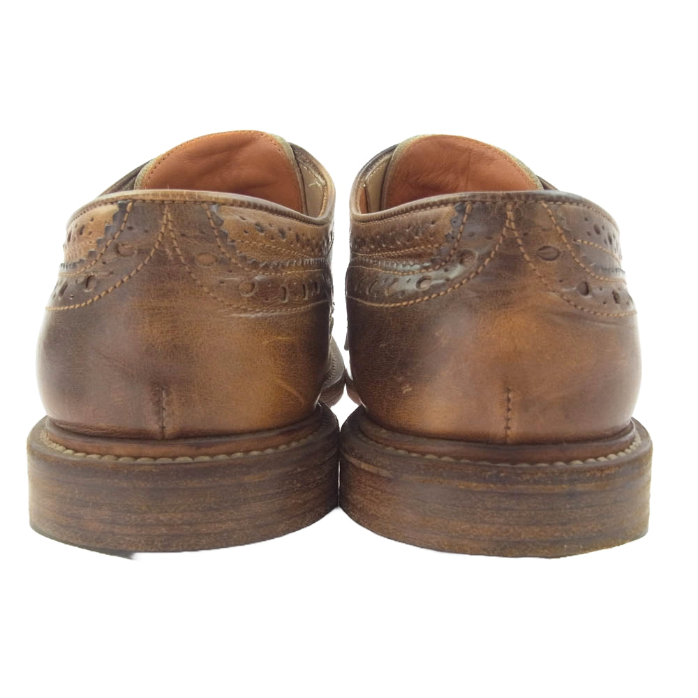 Santoni サントーニ 10092 ウイングチップ レザー シューズ ブラウン系 6【中古】