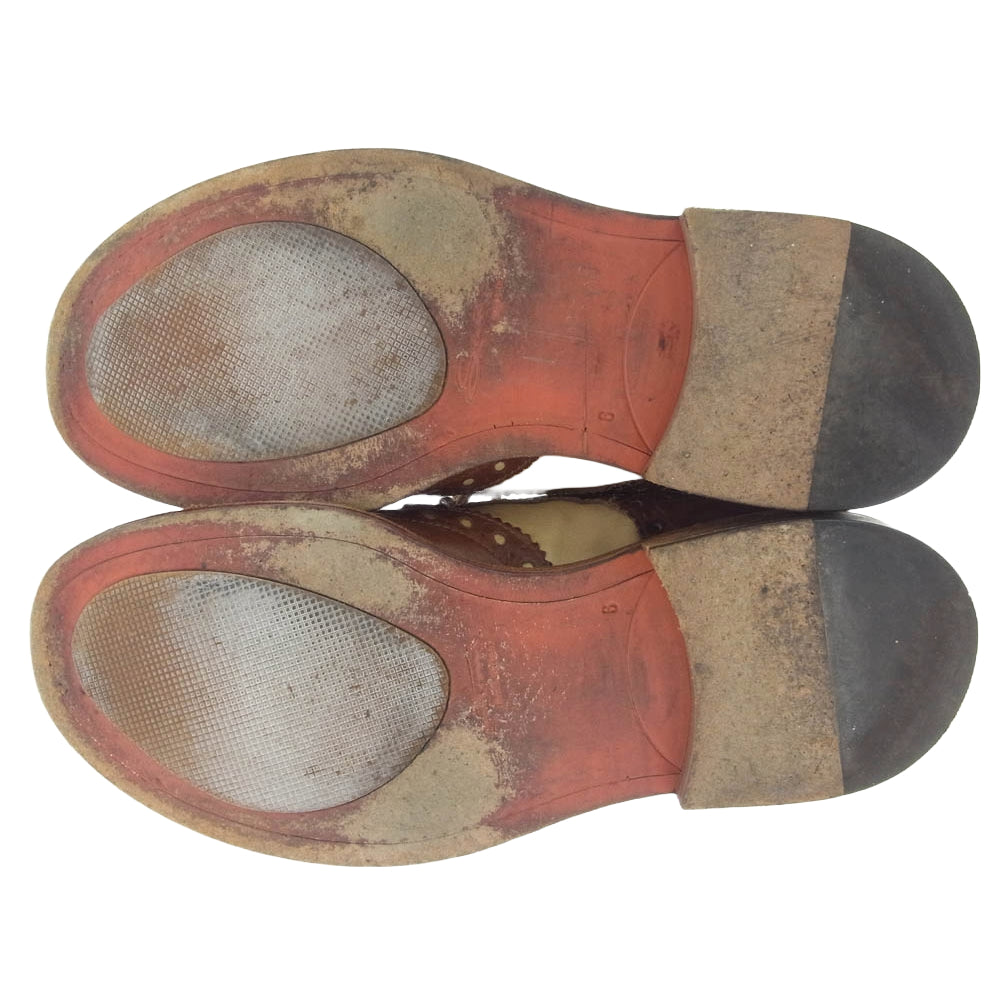 Santoni サントーニ 10092 ウイングチップ レザー シューズ ブラウン系 6【中古】