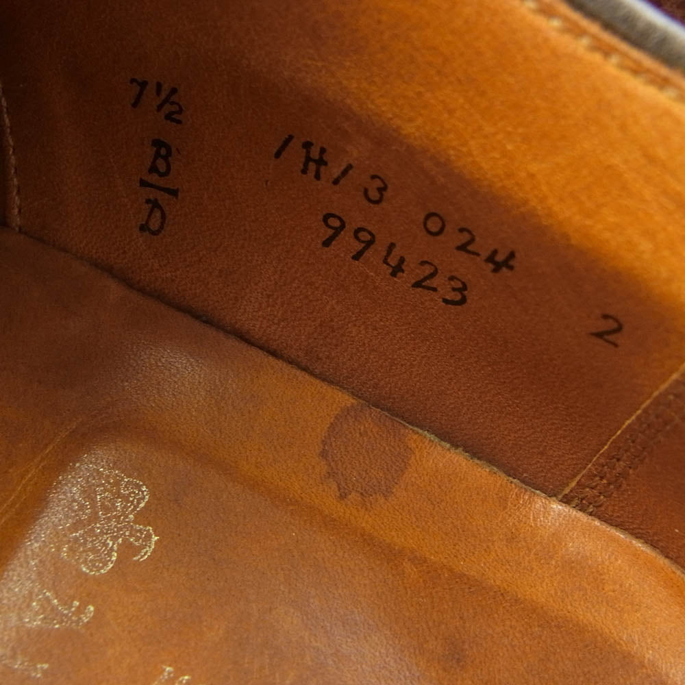 ALDEN オールデン 99423 コードバン コンビ 切替 サドル レザー シューズ ブラウン系 7.5【中古】