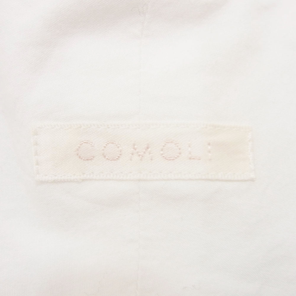 COMOLI コモリ 22SS V01-02002 バンドカラー コモリシャツ 長袖 シャツ ホワイト系 3【中古】