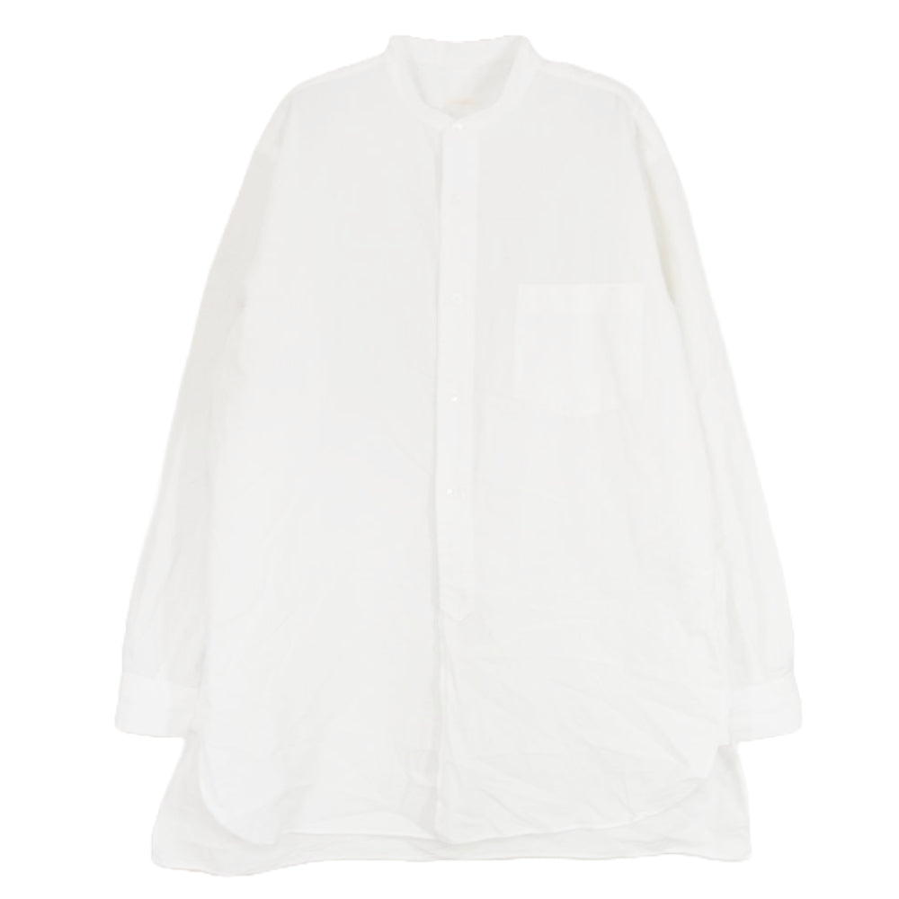 COMOLI コモリ 23AW Y03-02002 バンドカラー コモリシャツ 長袖 シャツ ホワイト系 2【中古】