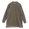 COMOLI コモリ 16AW J03-02002 ロンドンストライプ バンドカラー 長袖 シャツ コモリシャツ ベージュ系 ネイビー系 2【中古】
