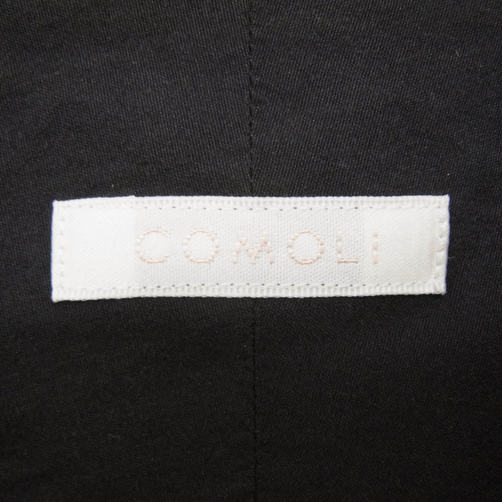 COMOLI コモリ 23SS X01-02001 コモリシャツ 長袖 コットン シャツ ネイビー系 3【中古】