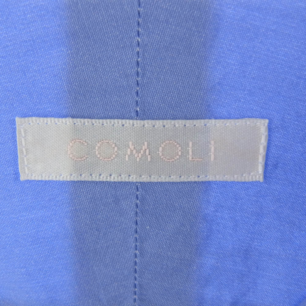 COMOLI コモリ 22SS V01-02002 バンドカラー コモリシャツ SAX