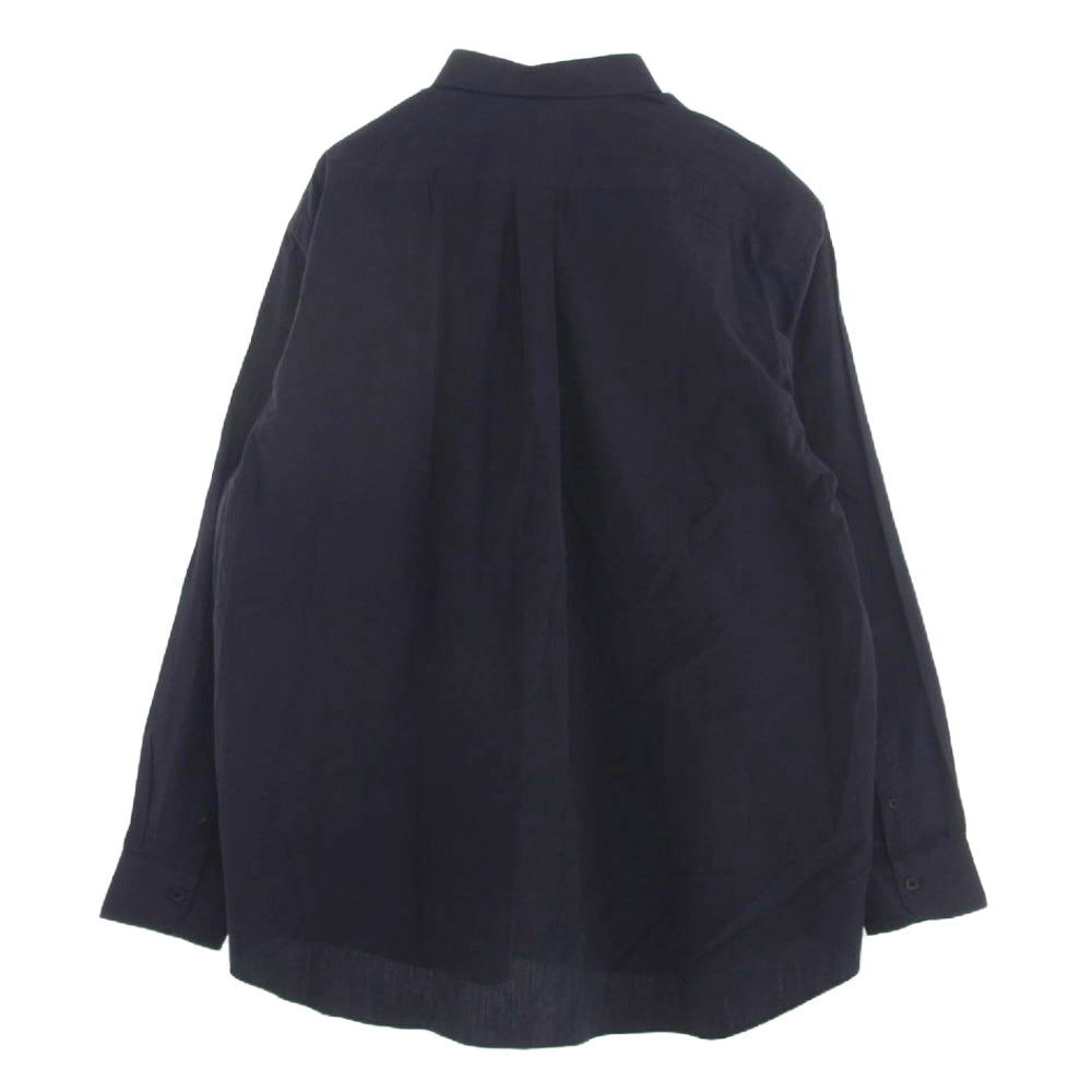 COMOLI コモリ 24AW A03-02001 コモリシャツ 長袖 コットン シャツ ネイビー 4 ネイビー系 4【中古】