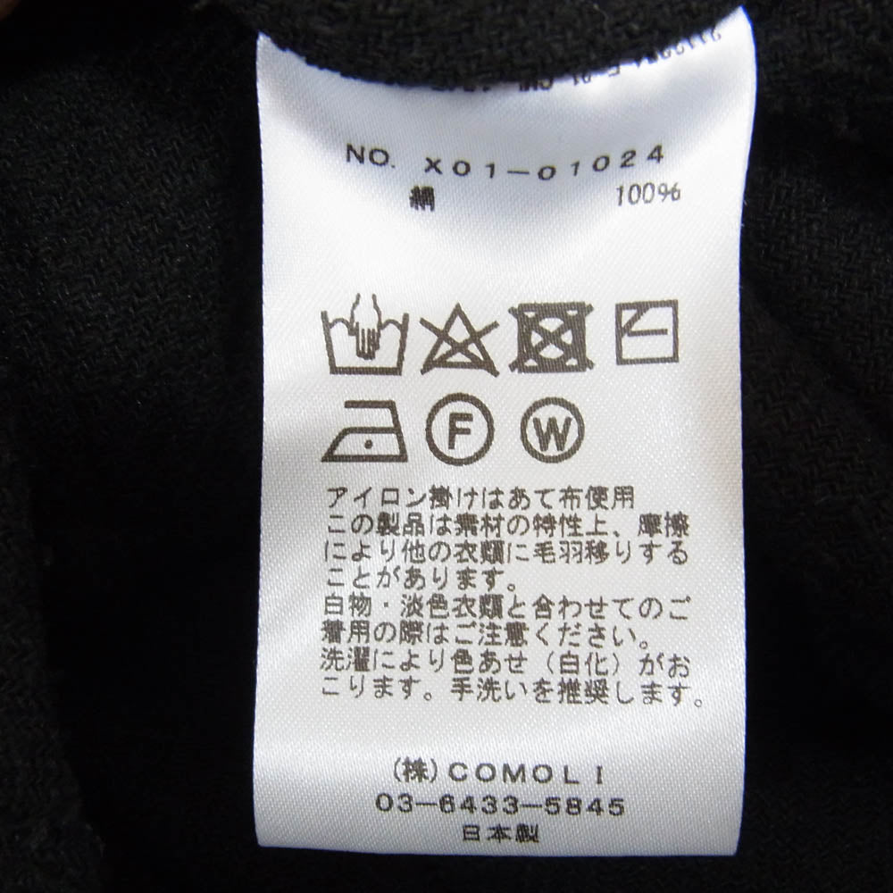 COMOLI コモリ 23SS X01-01024 シルクネップ ビエラ ジャケット ブラック系 3【中古】