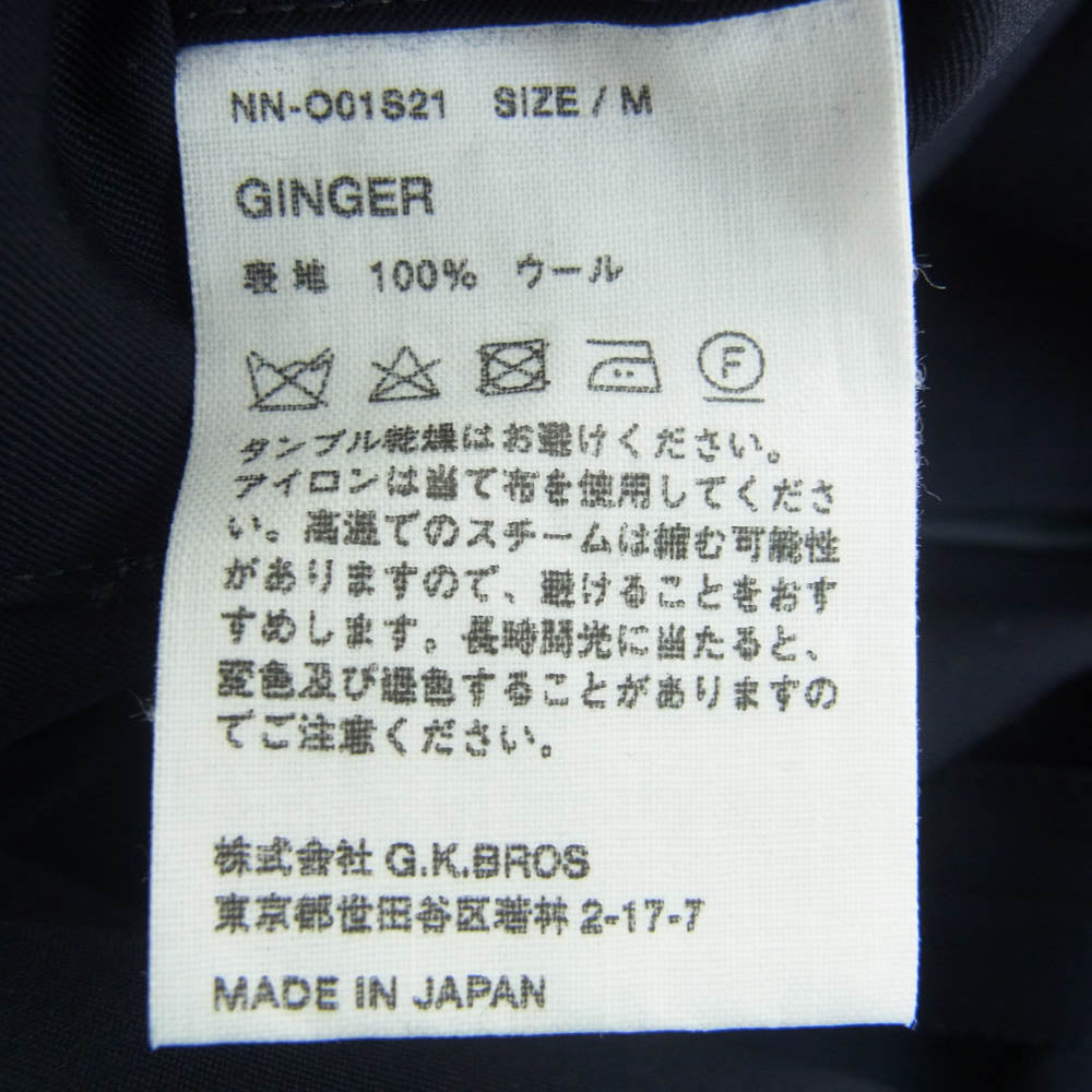 ナイスネス 21SS NN-O01S21 GINGER シングル 2B テーラードジャケット ネイビー系 M【中古】