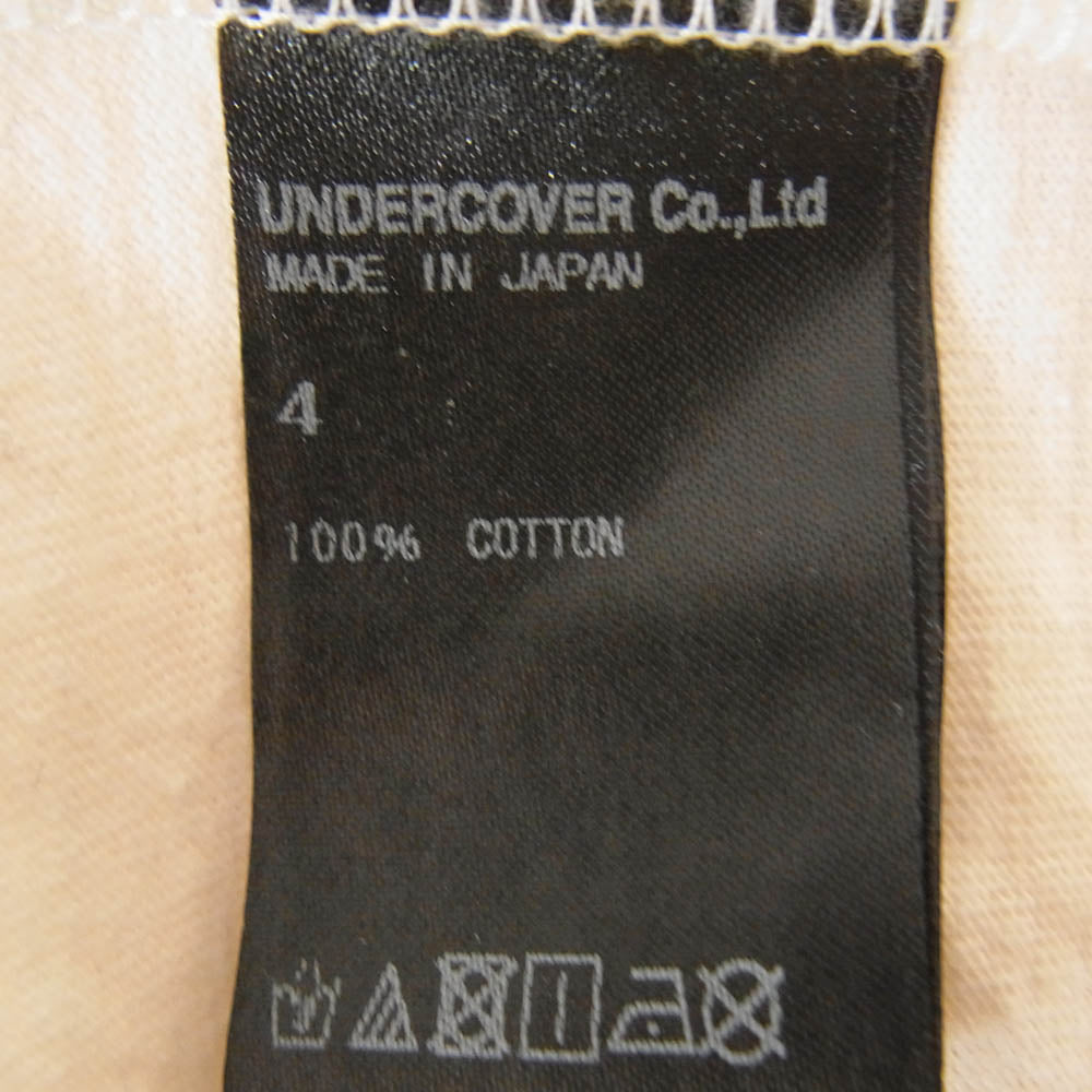 UNDERCOVER アンダーカバー 20AW Throne of Blood 蜘蛛巣城 パッチワーク プリント 半袖 Tシャツ オフホワイト系 4【中古】