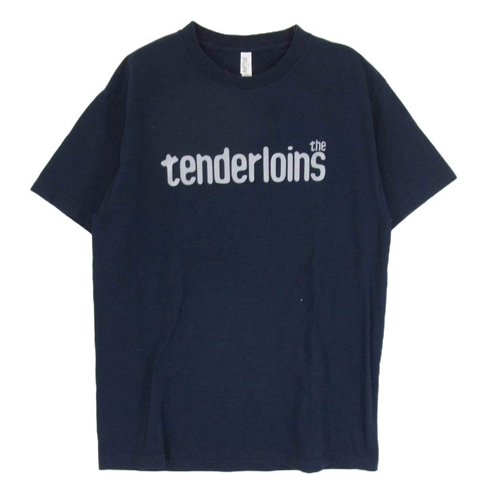 TENDERLOIN テンダーロイン 21SS TEE S.S 21 ロゴプリント 半袖 Tシャツ ネイビー系 L【中古】