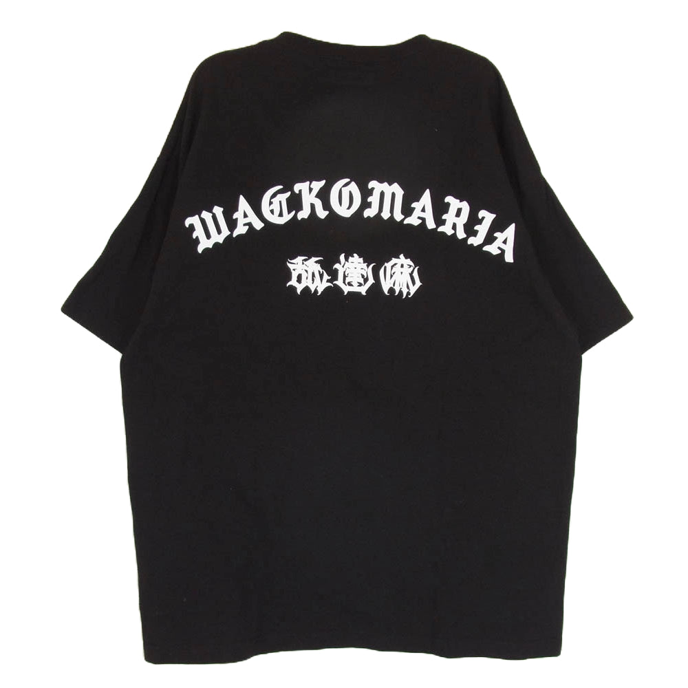 WACKO MARIA ワコマリア × 舐達麻 HIGHTIME プリント 半袖 Tシャツ ブラック系 XL【中古】