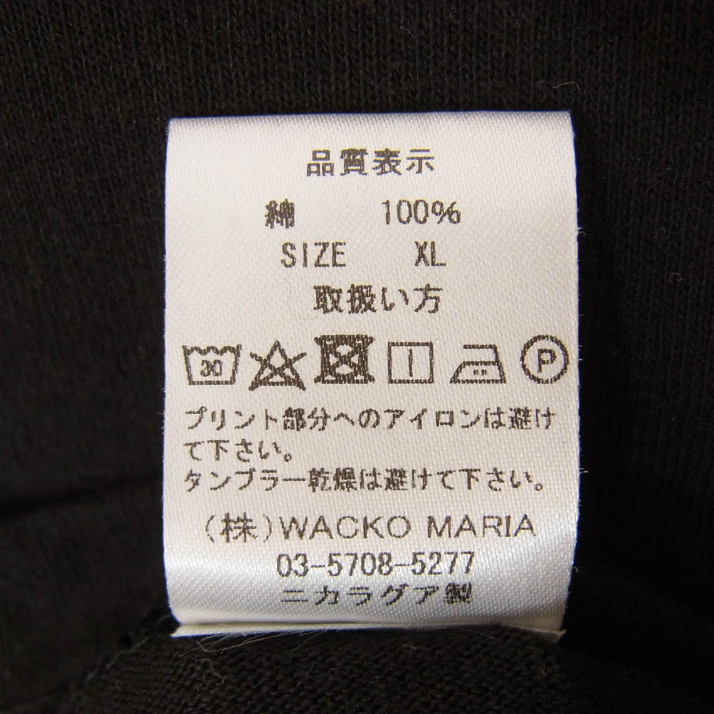 WACKO MARIA ワコマリア × 舐達麻 HIGHTIME プリント 半袖 Tシャツ ブラック系 XL【中古】