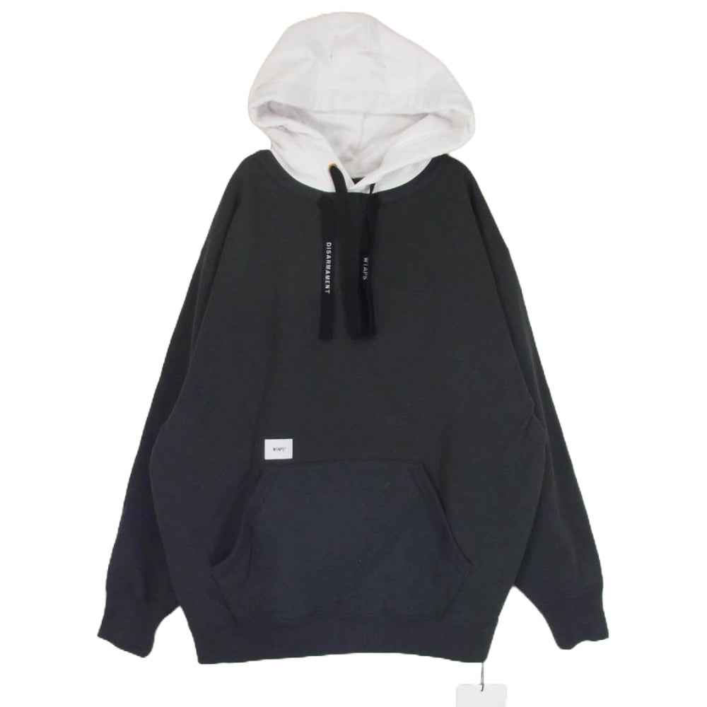 WTAPS ダブルタップス 232ATDT-CSM24 Hoody Cotton Disarmament Black フーディー コットン ディスアーマメント パーカー ブラック系 X04【中古】