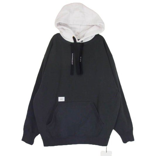 WTAPS ダブルタップス 232ATDT-CSM24 Hoody Cotton Disarmament Black フーディー コットン ディスアーマメント パーカー ブラック系 X04【中古】
