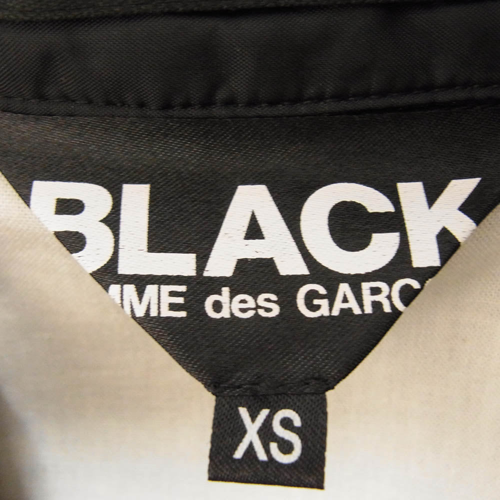 BLACK COMME des GARCONS ブラックコムデギャルソン 1O-J010 バックロゴ ジップ ナイロン コーチ ジャケット ブラック系 XS【中古】