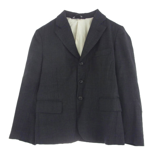 BLACK COMME des GARCONS ブラックコムデギャルソン 22SS 1H-J004 バックプリント グレンチェック 3B テーラード ジャケット ブラック系 S【中古】