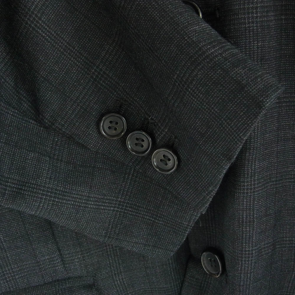 BLACK COMME des GARCONS ブラックコムデギャルソン 22SS 1H-J004 バックプリント グレンチェック 3B テーラード ジャケット ブラック系 S【中古】