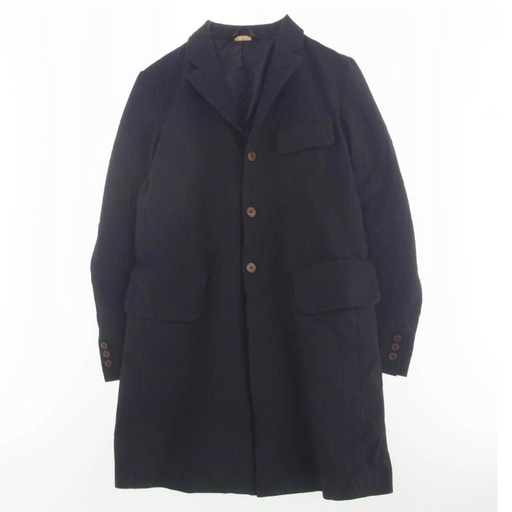 BLACK COMME des GARCONS ブラックコムデギャルソン 22AW ストライプ 3B ロング テーラード ジャケット ブラック系 M【中古】