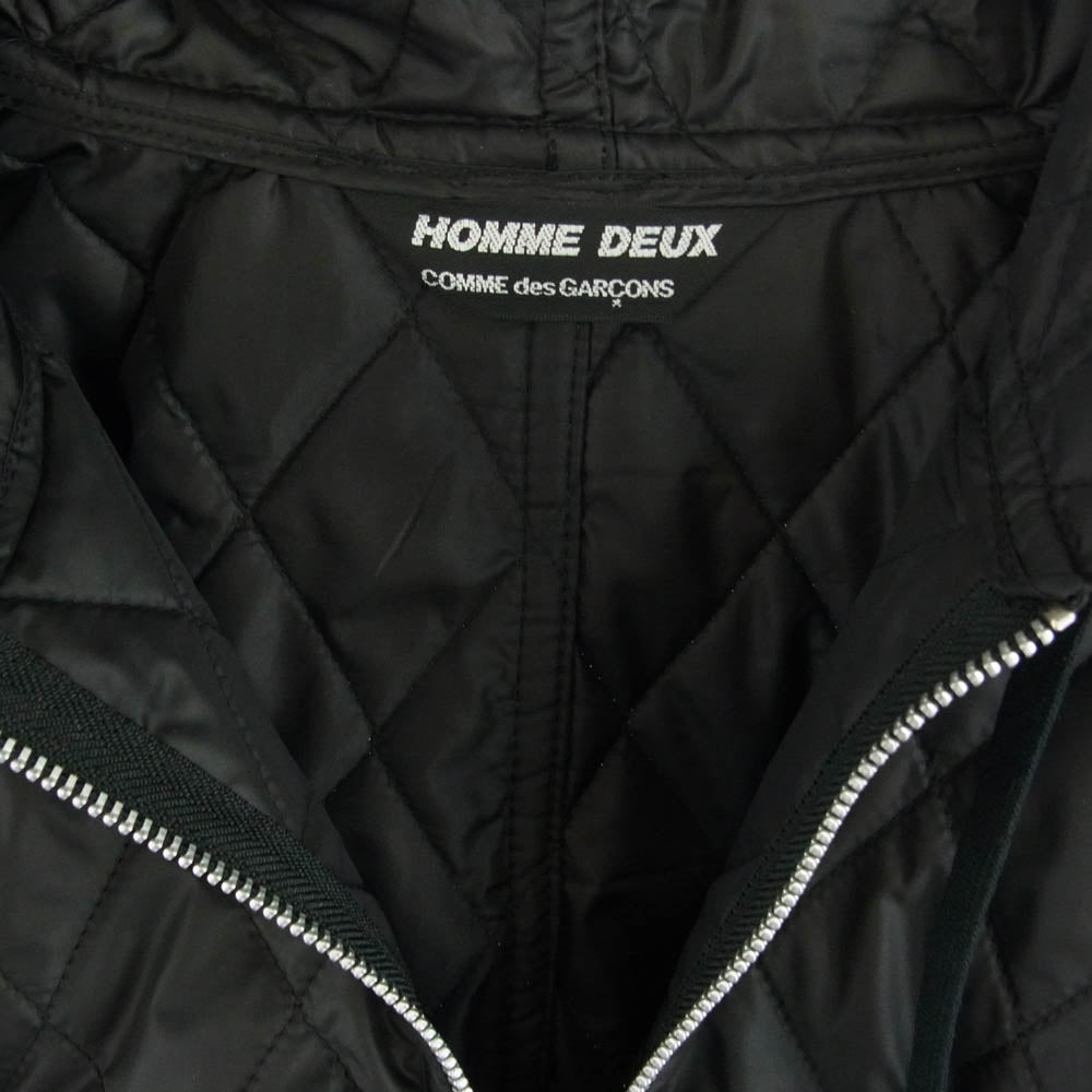 COMME des GARCONS HOMME DEUX コムデギャルソンオムドゥ 24AW DN-K801-051-1-1 高密度タフタ キルト キルティング ナイロン ポンチョ ブラック系【中古】