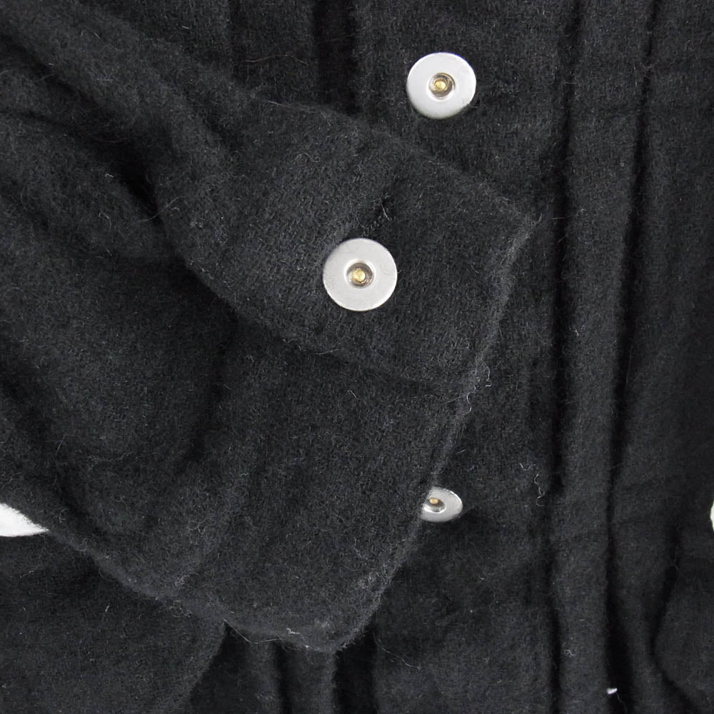 BLACK COMME des GARCONS ブラックコムデギャルソン 24AW 1N-JO13 伸縮 ウールブレンド バイカラー デザイン トラッカー ジャケット ウール Gジャン ブラック系 S【中古】