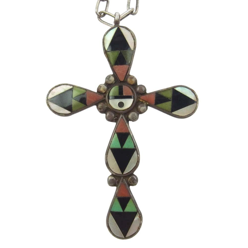 クロス ネックレス マルチカラー系【中古】