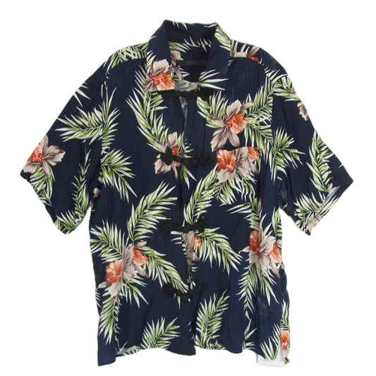 SOPHNET. ソフネット SOPH-180059 チャイナボタン アロハ シャツ ネイビー系 S【中古】