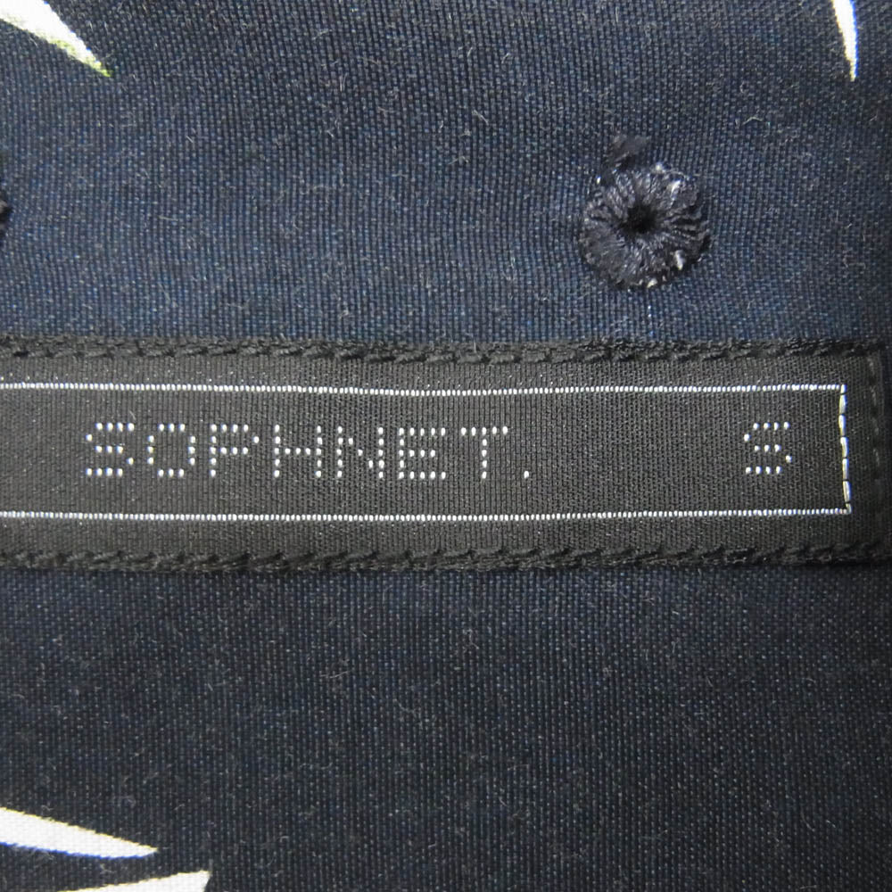 SOPHNET. ソフネット SOPH-180059 チャイナボタン アロハ シャツ ネイビー系 S【中古】