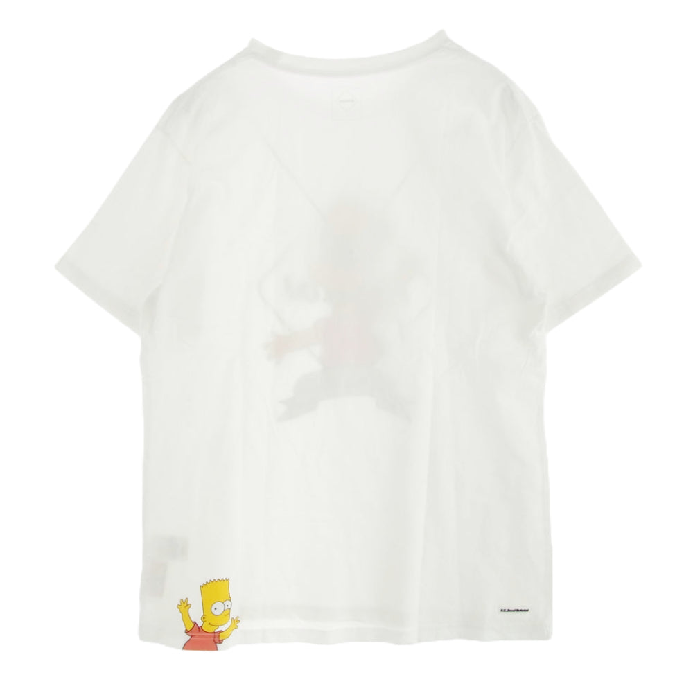 F.C.R.B. エフシーアールビー FCRB-190133 THE SIMPSONS シンプソンズ EMBLEM BART TEE エンブレム バート Tシャツ ホワイト系 L【中古】