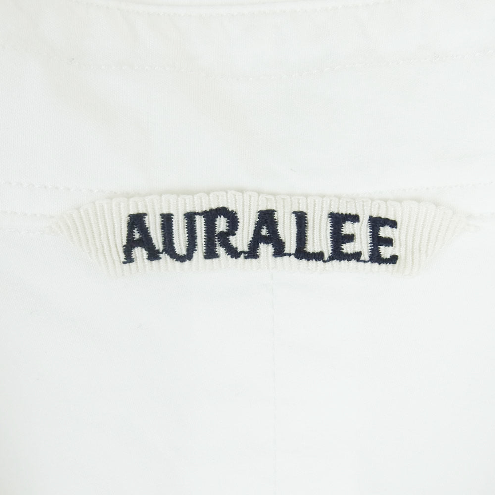 AURALEE オーラリー A00S01WC ウェザークロス オープンカラー 長袖 シャツ コットン 日本製 ホワイト系 3【中古】